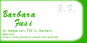 barbara fusi business card